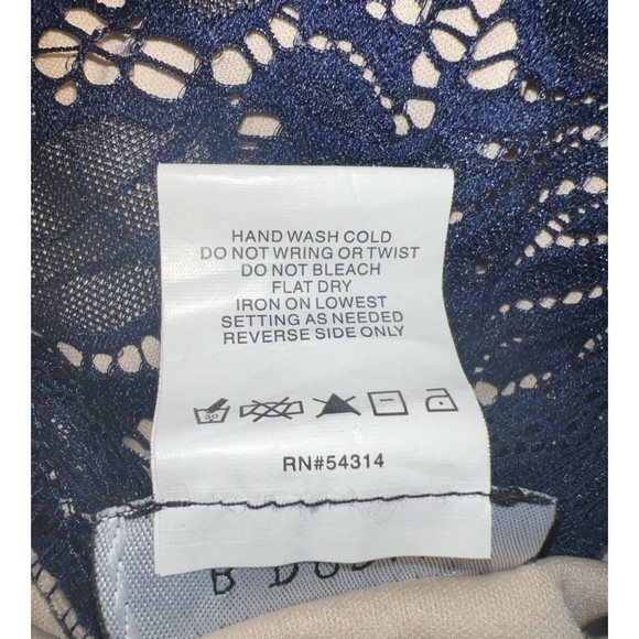 B Darlin Lace Overlay Short Fit & Flare Blue Mini Cocktail Dress Size 7/8 - Picture 13 of 16